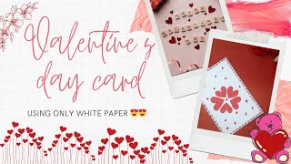 Valentine's day white paper card idea | gift idea for special one #Valentinesday #howto #giftideas