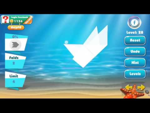 Paper Folding - Origami System Level 28 Solution Cheat | 3 Stars Guide