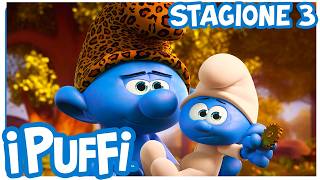 Luomo Delle Caverne Ha Un Bambino  I Puffi  Cartoni Animati Per Bambini