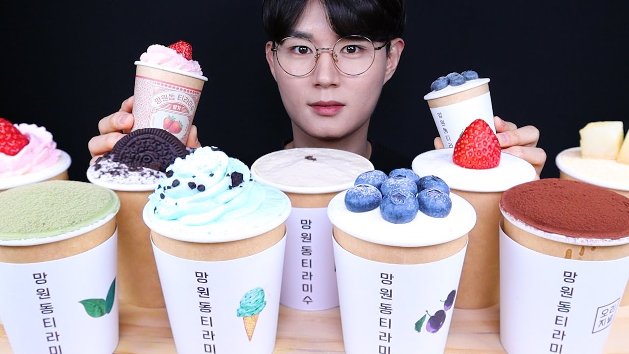 여러가지 망원동 티라미수 먹방ASMR MUKBANG TIRAMISU & CAKE & DESSERT ティラミス ケーキ デザート eating sounds