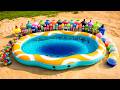 Big Swimming Pool Soda Experiment! Coca-Cola, Fanta, Sprite, Balls & Mentos