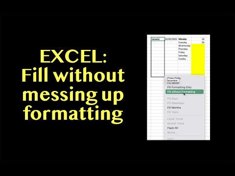 Video: Hoe vul ik automatisch in zonder te formatteren?