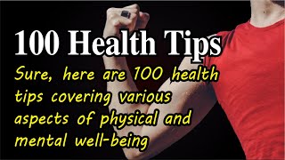 100 Health Tips || Quotes Pin #health #physical #mantal