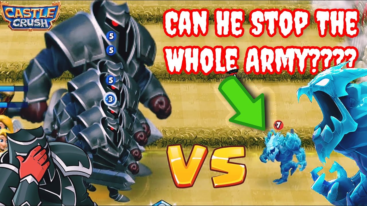 Castle Crush 🔥 TINY ICE ELEMENT vs BIGGEST BLACK KNIGHT 🔥 Storm Mode Real Battle 🔥 Castle Crush