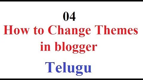 How to change Theme in Blogger - How to Change Background Color on Blogger-vlr training
