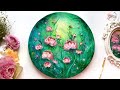 How to Paint Abstract Peonies using Easy Technique ? Acrylic Painting for Beginners