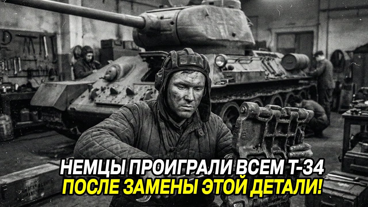 ГИТЛЕР МЕТАЛ от злости! Механик ИЗМЕНИЛ ГУСЕНИЦУ, и Т-34 стали НЕПОБЕДИМЫ! Как Т-34 НАГИБАЛ тигров