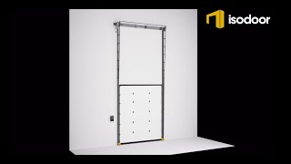 Sectional Industrial Door Vertical Lift Installation Animation