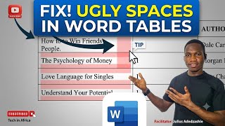 How To Remove Excess Space in Tables in Microsoft Word.