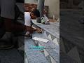 Elegant Triangle Pattern Tiles Fitting Process#shorts #construction #shortvideo #fyp
