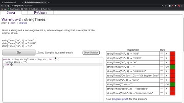 CodingBat WarmUp 2 stringTimes
