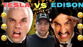 Nikola Tesla vs Thomas Edison. Epic Rap Battles of History (Reaction)