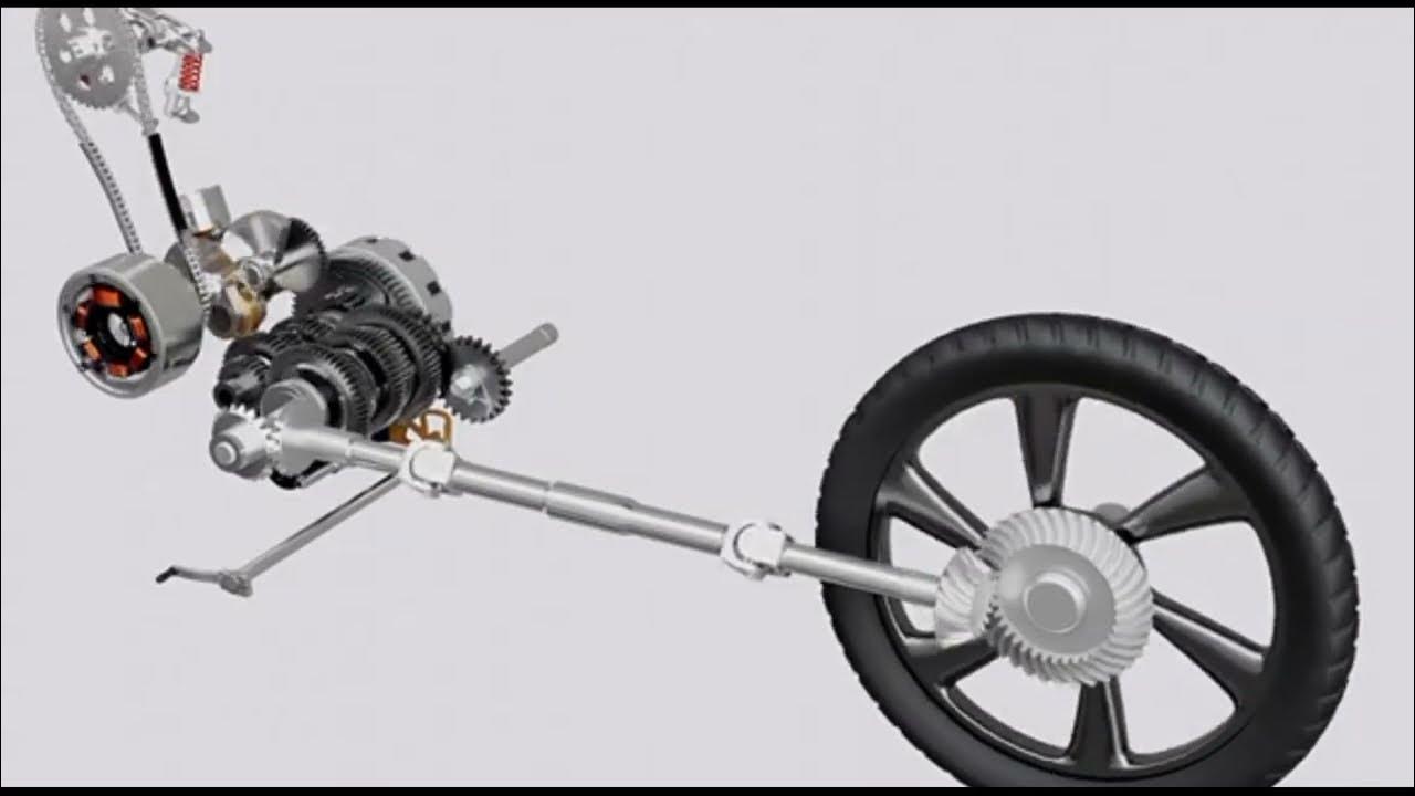 Shaft drive motorcycle transmission animation by Mr H YouTube
