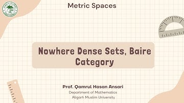 Nowhere Dense Sets, Baire Category