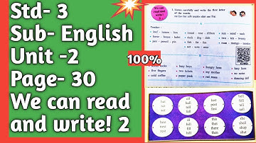 std 3 subject english unit 2 page 30 we can read and write 2, std 3 english we can read and write 2