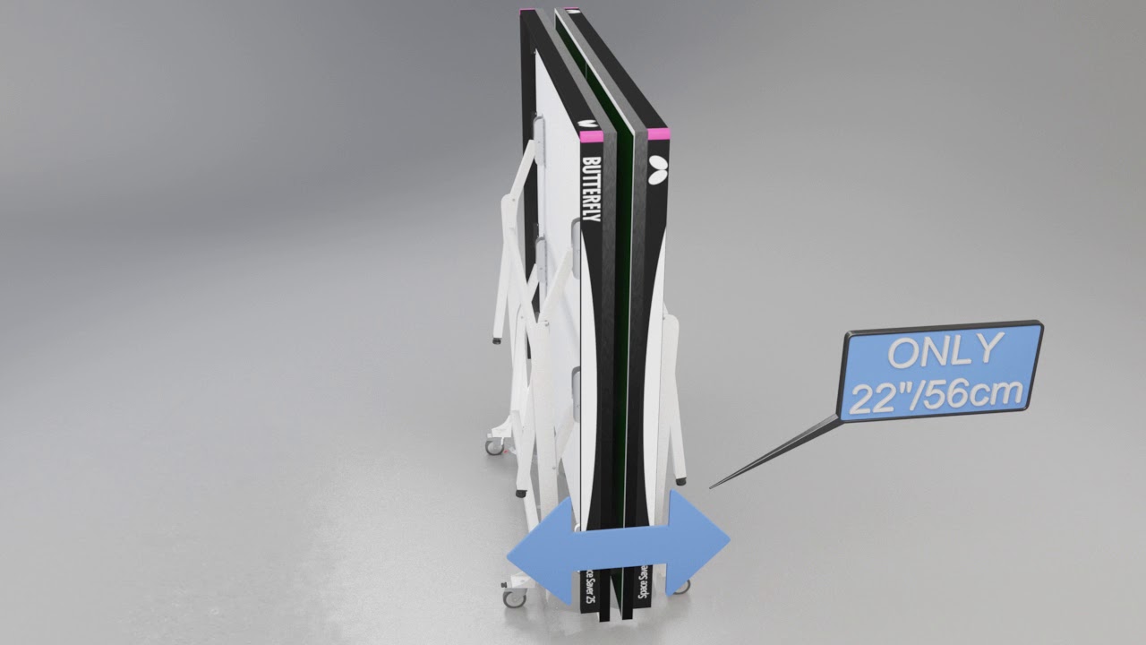 SP568 Butterfly Space Saver Deluxe 25 Rollaway Indoor TT Table YouTube