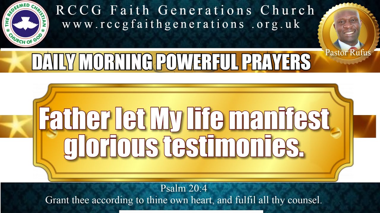 PRAYER TO MANIFEST GLORIOUS TESTIMONIES - 