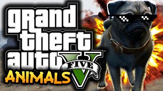 GTA 5: Next Gen Funny Moments! #2 - Playing As Animals, Rail Gun, Axe Murder!