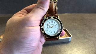 1994 Fossil calendar watch with box and papers screenshot 2