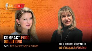 Details Meet the Management | Compact Food Solutions CEO | Tackling Malnutrition through Food Science News