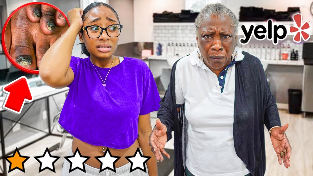 Taking My GRANDMA To The WORST Rated Nail Salon In My City To See Her Reaction!
