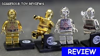 Lego Star Wars Pogo Bootleg Pg 637 638 Chrome C 3Po E 3Po Minifigure Toy Review