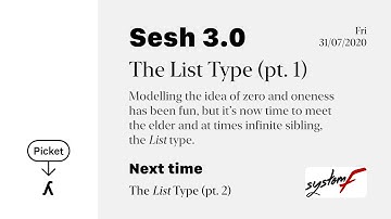 Haskell List Type (Pt. 1) | Sesh 3.0