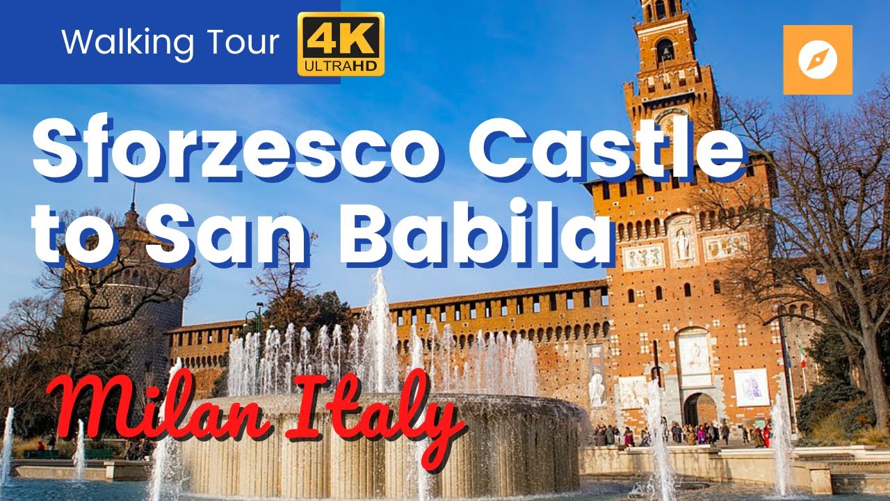 CASTELLO SFORZESCO to SAN BABILA Milan Italy | Video Walks 4K