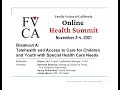 Health summit 2021 breakout telehealth and access to care for cyshcn