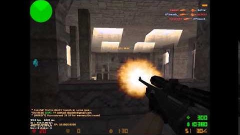 Noobing at CS 1.6. AWP Shot (NO Scope) Through The map !!!