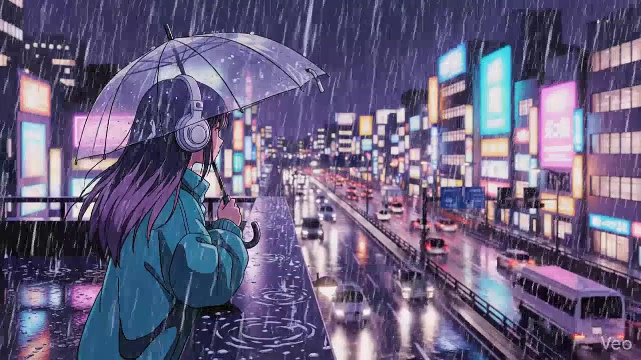 Neon Lights & Rain 🌧️ Japanese Lofi Chillhop