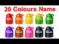 20 Colours Name English and Hindi | Preschool Color Learning 🎨👶 JOJO WALA COLOUR