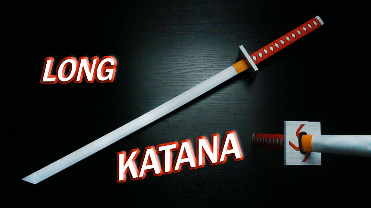 Comment faire un long katana à partir de papier - YouTube