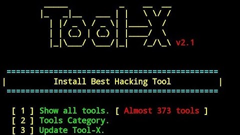 How to install Tool-X in termux.