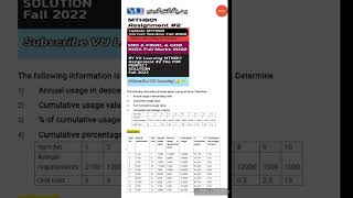 MTH601 ASSIGNMENT NO.2 |Solution Fall 2022 |100% Correct Solution |VU Lahore| #vuassignment #shorts