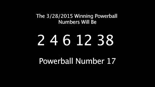 Thumbnail for March 28 2015 Winning Powerball Number Prediction