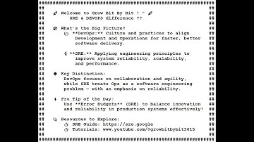 SRE vs DevOps : What’s the Difference? | Explained with Real-World Examples