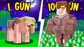 Minecraft, 100 GÜN BOYUNCA KÖYLÜ OLARAK YAŞADIM