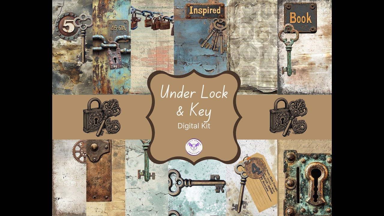 Under Lock and Key Digital Junk Journal Kit 