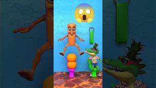 Action-based): Sausage Man, Crocodile & Shark Toilet Jump! 🌭🐊🦈#gta #shorts #gta5 #trending #gaming