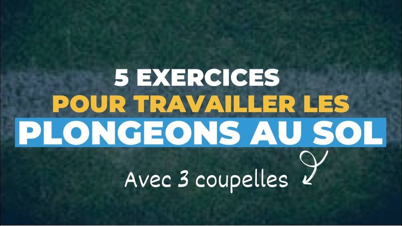 5 EXERCICES pour travailler les plongeons au sol avec 3 coupelles