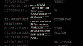 Список услуг с эффектом печатной машинки #effects #graphicdesign
