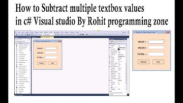 How to subtract Multiple  Textbox values in C# Visual studio.