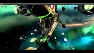 The Rak-Tak-Bashogee race's battleship disassembling