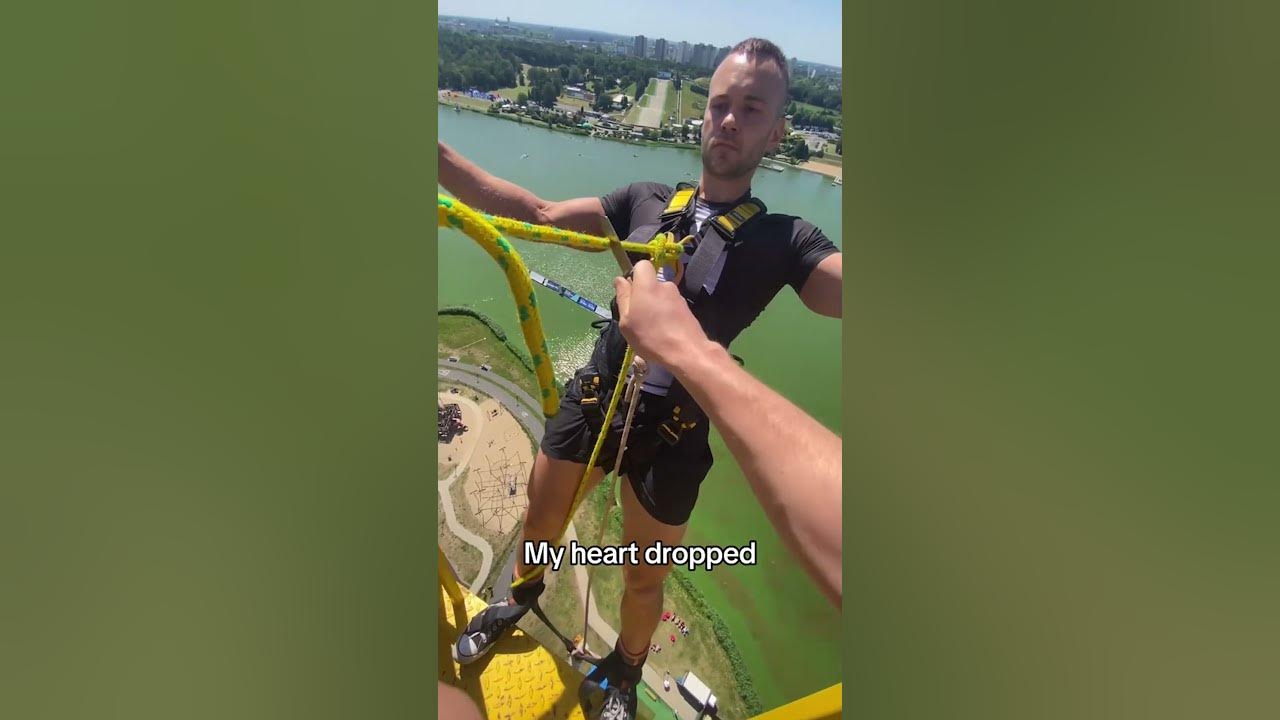 the bungee cord SNAPPED... adrenaline adrenalinerush cycling YouTube