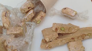 turrón casero con 4 ingredientes // 4نوكة ناجحة ب  مكونات فقط بدون جلوكوز او طيرمومتر