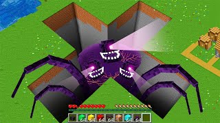 I Spawn Wither Storm in PIT HOLE in Minecraft