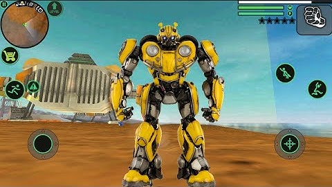 Flying Helicopter Robot Car Transformer Shooting War - Robot Car Transform 3D - Android Gameplay