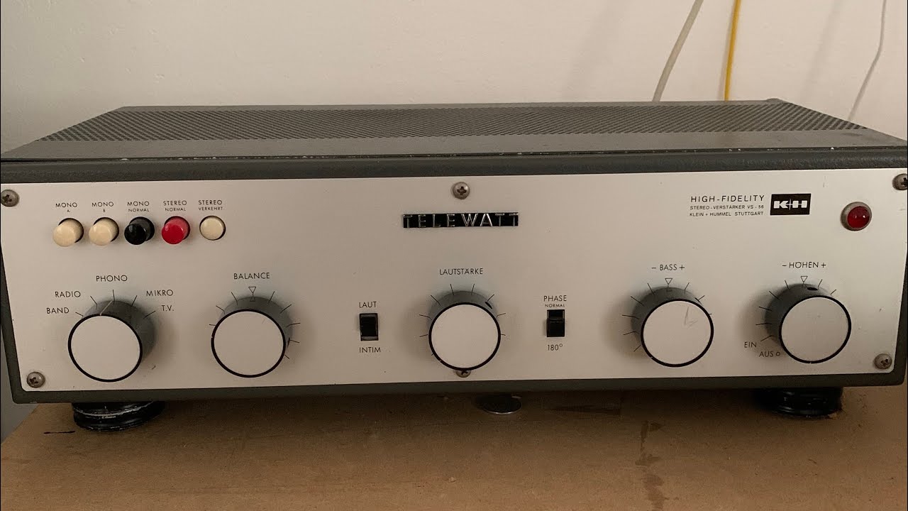 Upgraded k+H  Klein + Hummel Telewatt vs56  Amplifier & Telefunken s500 Record player demo