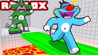 OGGY AND JACK TRY TO BEAT 2 PLAYER TEAMWORK PUZZLE IN ROBLOX!